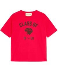 Valentino Garavani - Panther-Print Cotton T-Shirt - Lyst