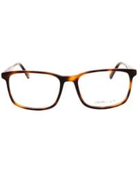 GANT - Tortoiseshell-Effect Rectangle-Frame Glasses - Lyst