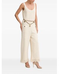 Elisabetta Franchi - Fringe-Trim Chain-Belt Jumpsuit - Lyst