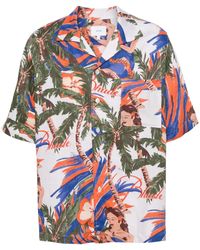 Rhude - Floral-Print Linen Shirt - Lyst