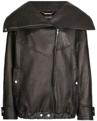 Dolce & Gabbana - レザー ライダースジャケット - Lyst