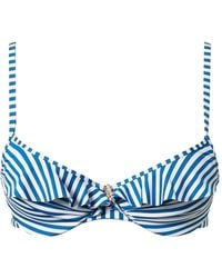 Twinset - Striped Knitted Bikini Top - Lyst