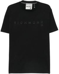 John Richmond - Logo-Embroidered T-Shirt - Lyst