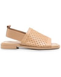 SERGIO MORETTI FIRENZE - Perforated Slingback Sandals - Lyst