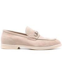 Gucci - Neutral Horsebit Detail Suede Loafers - Lyst