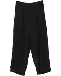 Carla G - Button-Cuff Panelled Trousers - Lyst