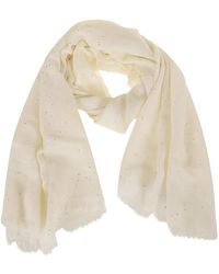 Peserico - Écharpe Frangée À Sequins - Lyst