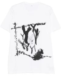 Y's Yohji Yamamoto - Cotton Print T-Shirt - Lyst
