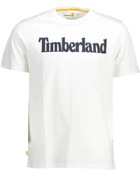 Timberland - Logo-Print Cotton T-Shirt - Lyst