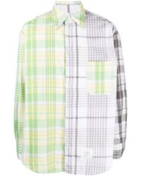 Thom Browne - Camisa a cuadros con diseño colour block - Lyst