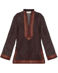 Tory Burch - Linen Striped Tunic - Lyst