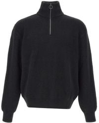 Paul & Shark - Ribbed High-Neck Half-Zip Sweater - Lyst