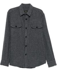 Brioni - Prince Of Wales Check Wool Shirt - Lyst