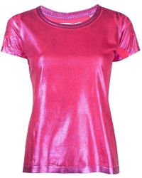 Madison Maison - Metallic-Coated T-Shirt - Lyst