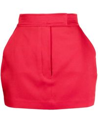 Alex Perry - High-Waisted Satin-Finish Skirt - Lyst