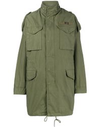 R13 Olive Green Oversized M65 Parka Coat