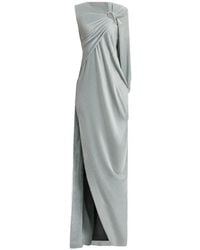 Gemy Maalouf - Asymmetrical Draped-Sleeve Dress - Lyst