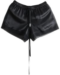 Ann Demeulemeester - Anda Lace-Trim Silk Shorts - Lyst
