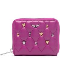 Zadig & Voltaire - Mini Zv Lucky Charms Leather Wallet - Lyst