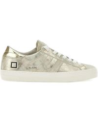 Date - Baskets En Cuir À Logo Embossé - Lyst