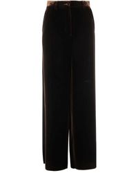 Giorgio Armani - ベルベット ハイウエストパンツ - Lyst