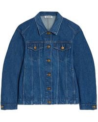 Jil Sander - Button Denim Jacket - Lyst