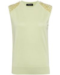 Fabiana Filippi - Funghetto Crystal-embellished Knitted Top - Lyst