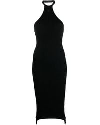 Courreges - Ribbed-Knit Halterneck Dress - Lyst