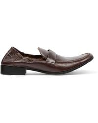 MM6 by Maison Margiela - Swing-Toe Leather Loafers - Lyst