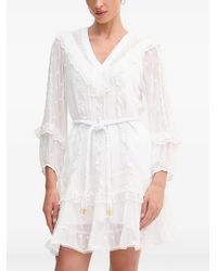 Hale Bob - Xin Ruffled Lace-Trim Mini Dress - Lyst