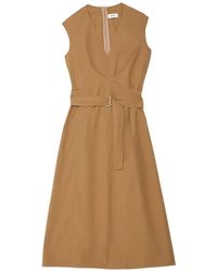 Ottod'Ame - Belted Sleeveless Midi Dress - Lyst
