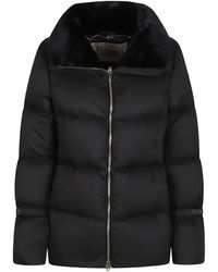 Herno - Faux-Fur Collar Padded Coat - Lyst