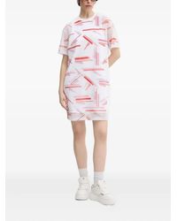 Karl Lagerfeld - Vestido corto con logo estampado - Lyst
