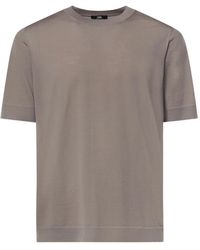 Alpha Studio - Fine-Knit Short-Sleeve T-Shirt - Lyst