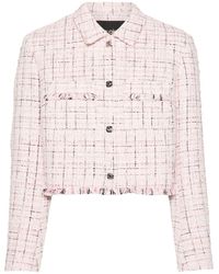 Maje - Metallic-thread Tweed Jacket - Lyst