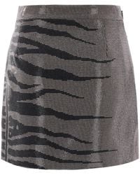 Roberto Cavalli - Rhinestone-Embellished Mini Skirt - Lyst