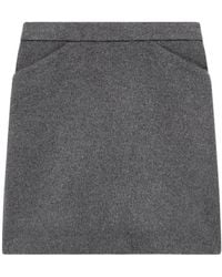 Another Tomorrow - Tailored Cashmere Skirt - Lyst