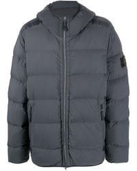 Stone Island - Feather Down Hooded Coat - Lyst
