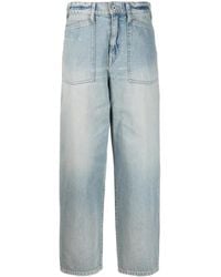 KENZO - Wide-Leg Cropped Jeans - Lyst