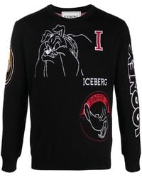 Iceberg - Cartoon-Print Crew-Neck Jumper - Lyst