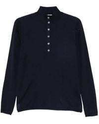 Liviana Conti - Button-Fastening High-Neck Sweater - Lyst