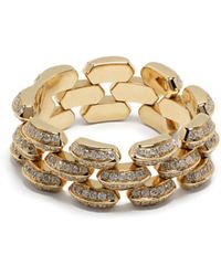 Lizzie Mandler - 18kt Yellow Gold Cleo Diamond Ring - Lyst