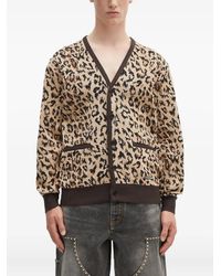 Wacko Maria - Leopard-Print Buttoned Cardigan - Lyst