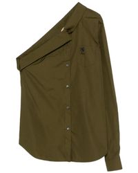 N°21 - One-Shoulder Embroidered Shirt - Lyst