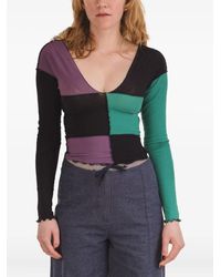 Baserange - Long-Sleeve Patchwork Tee - Lyst