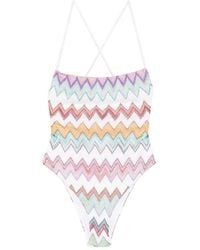 Missoni - Chevron-Pattern Swimsuit - Lyst