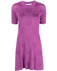 Moschino - Teddy Bear-motif Mini Dress - Lyst