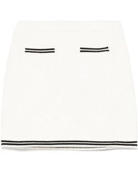 Self-Portrait - Bow-Jacquard Mini Skirt - Lyst
