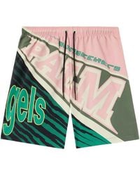 Palm Angels - Racing Graphic Swimshorts - Lyst
