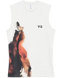 Y-3 - Mouwloze Top Met Abstracte Print - Lyst
